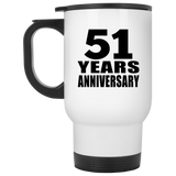 51st Anniversary 51 Years - White Travel Mug