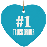 Number One #1 Truck Driver - Heart Ornament
