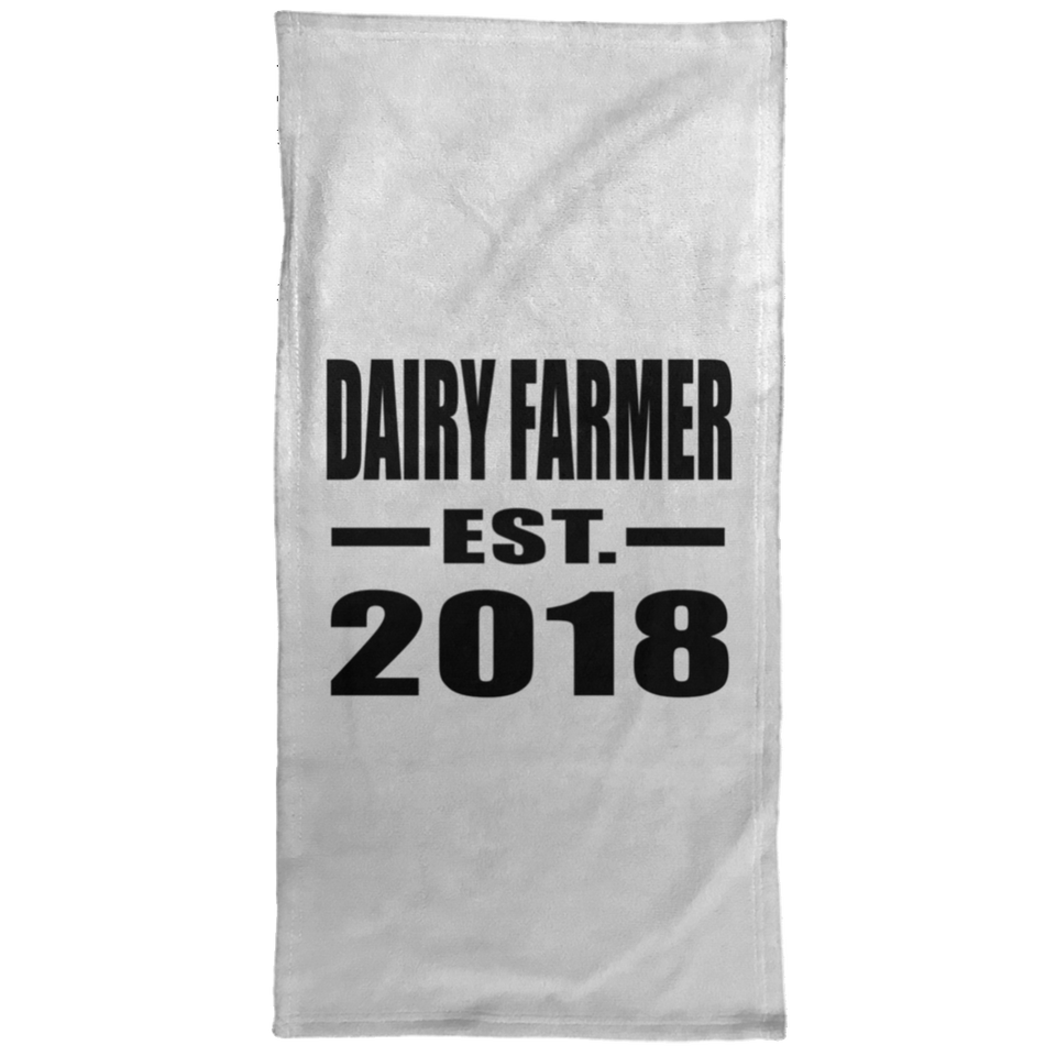 Dairy Farmer Established EST. 2018 - Hand Towel