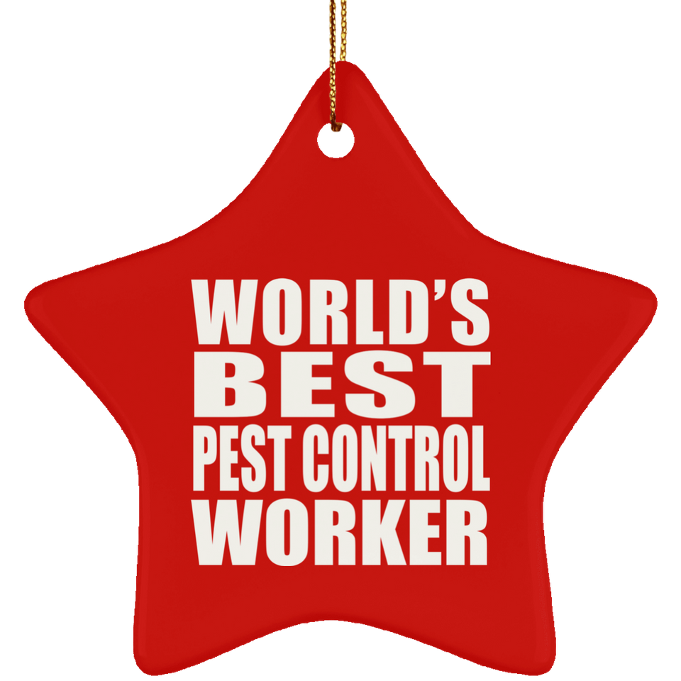World's Best Pest Control Worker - Star Ornament