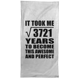 61st Birthday Took Square Root of 3721 Years To Awesome - Hand Towel