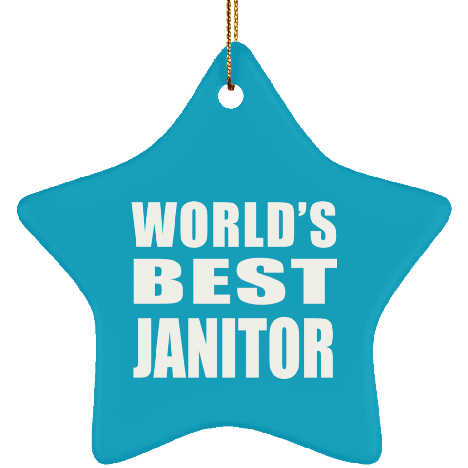 World's Best Janitor - Star Ornament