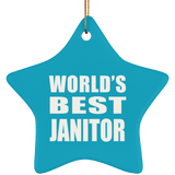 World's Best Janitor - Star Ornament