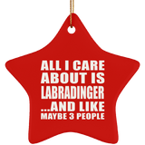 All I Care About Is Labradinger - Star Ornament