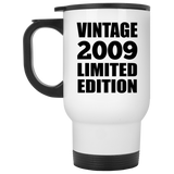 15th Birthday Vintage 2009 Limited Edition - White Travel Mug