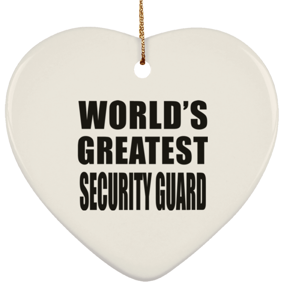 World's Greatest Security Guard - Heart Ornament