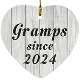 Gramps Since 2024 - Heart Ornament F