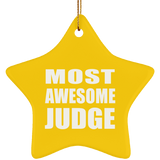 Most Awesome Judge - Star Ornament