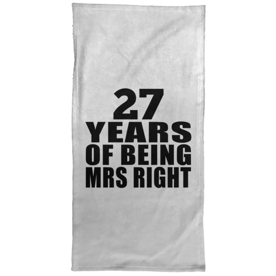 27th Anniversary 27 Years Of Being Mrs Right - Hand Towel