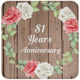 81st Anniversary 81 Years Anniversary - Drink Coaster B