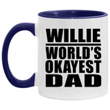 Willie World's Okayest Dad - 11oz Accent Mug Purple