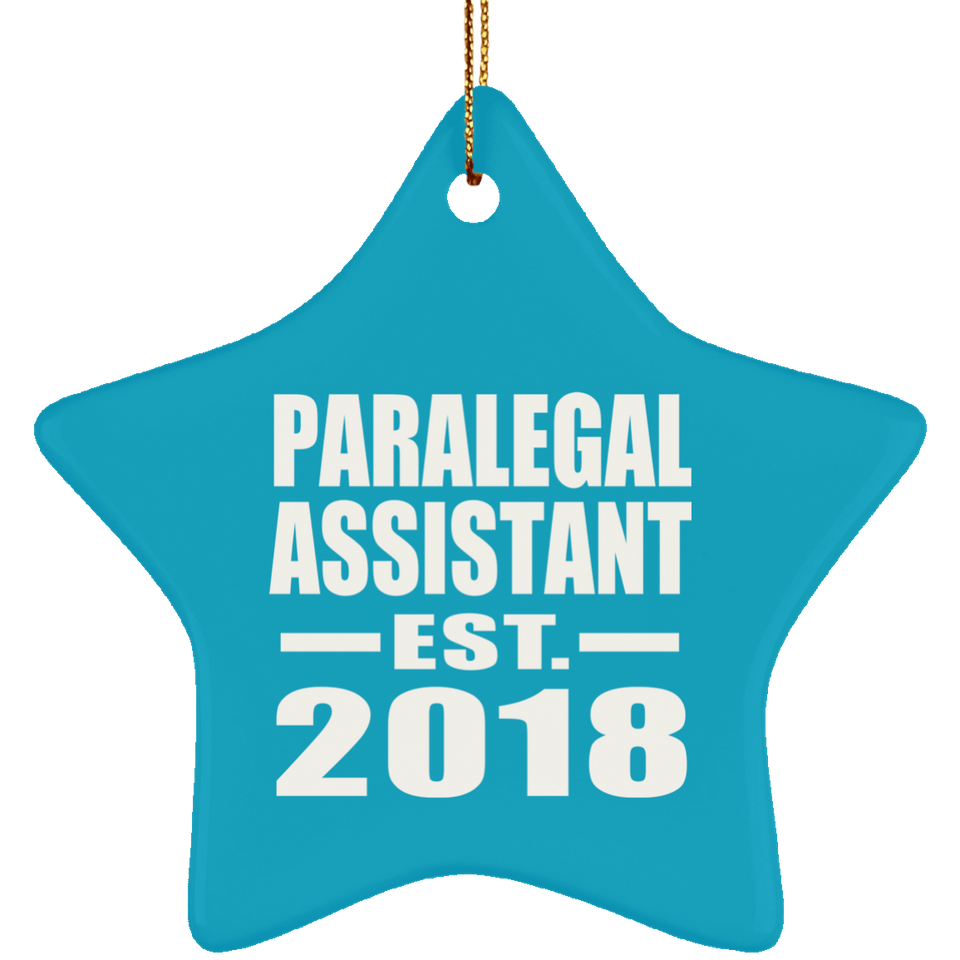 Paralegal Assistant Established EST. 2018 - Star Ornament
