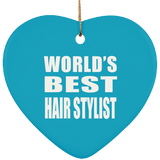 World's Best Hair Stylist - Heart Ornament