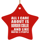 All I Care About Is Border Collie - Star Ornament
