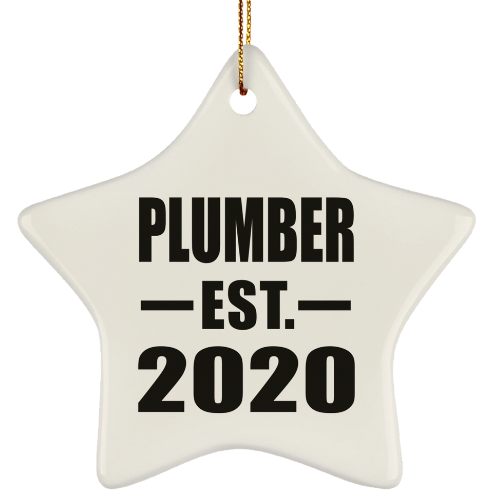 Plumber Established EST. 2020 - Star Ornament