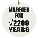 47th Anniversary Married For Square Root of 2209 Years - Circle Ornament