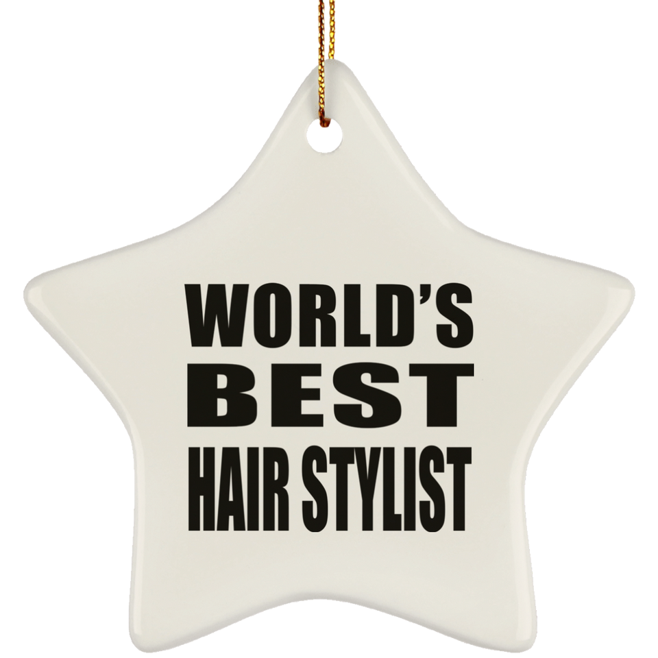 World's Best Hair Stylist - Star Ornament