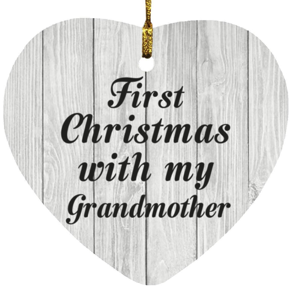 First Christmas With My Grandmother - Heart Ornament F