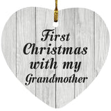 First Christmas With My Grandmother - Heart Ornament F