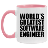 World's Greatest Software Engineer - 11oz Accent Mug Pink