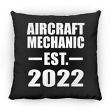 Aircraft Mechanic Established EST. 2022 - Throw Pillow Black