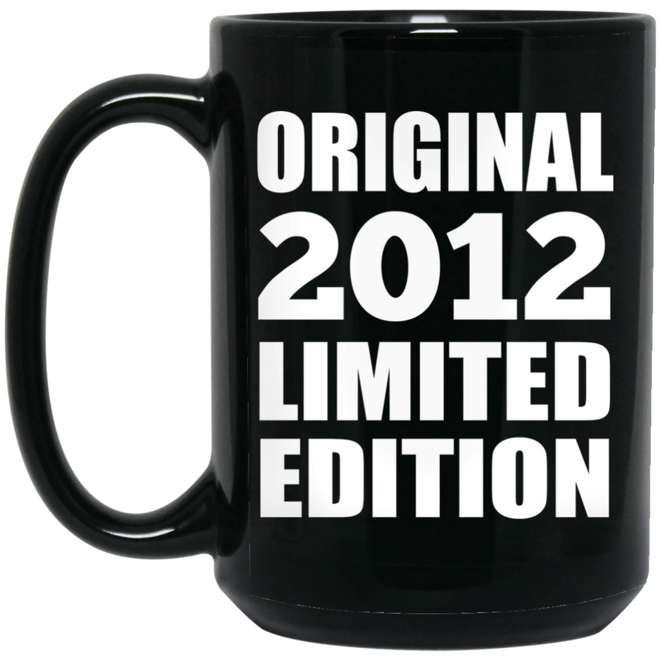 12th Birthday Original 2012 Limited Edition - 15oz Coffee Mug Black