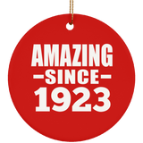101st Birthday Amazing Since 1923 - Circle Ornament