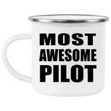 Most Awesome Pilot - 12oz Camping Mug