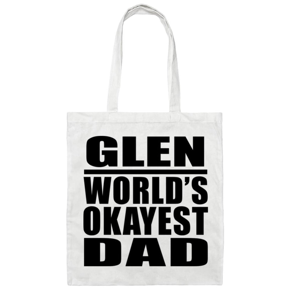 Glen World's Okayest Dad - Tote Bag White