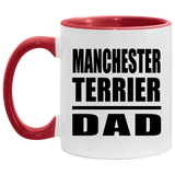 Manchester Terrier Dad - 11oz Accent Mug Red