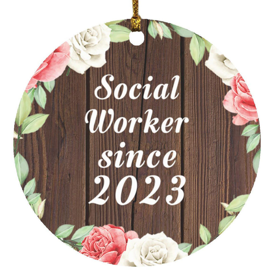 Social Worker Since 2023 - Circle Ornament A