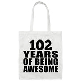 102nd Birthday 102 Years Of Being Awesome - Tote Bag White