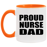 Proud Nurse Dad - 11oz Accent Mug Orange