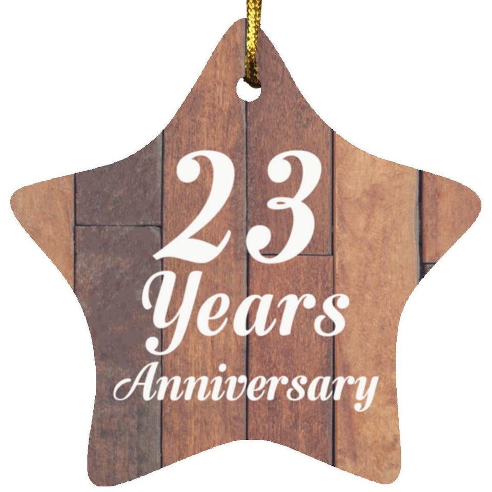 23rd Anniversary 23 Years Anniversary - Star Ornament E