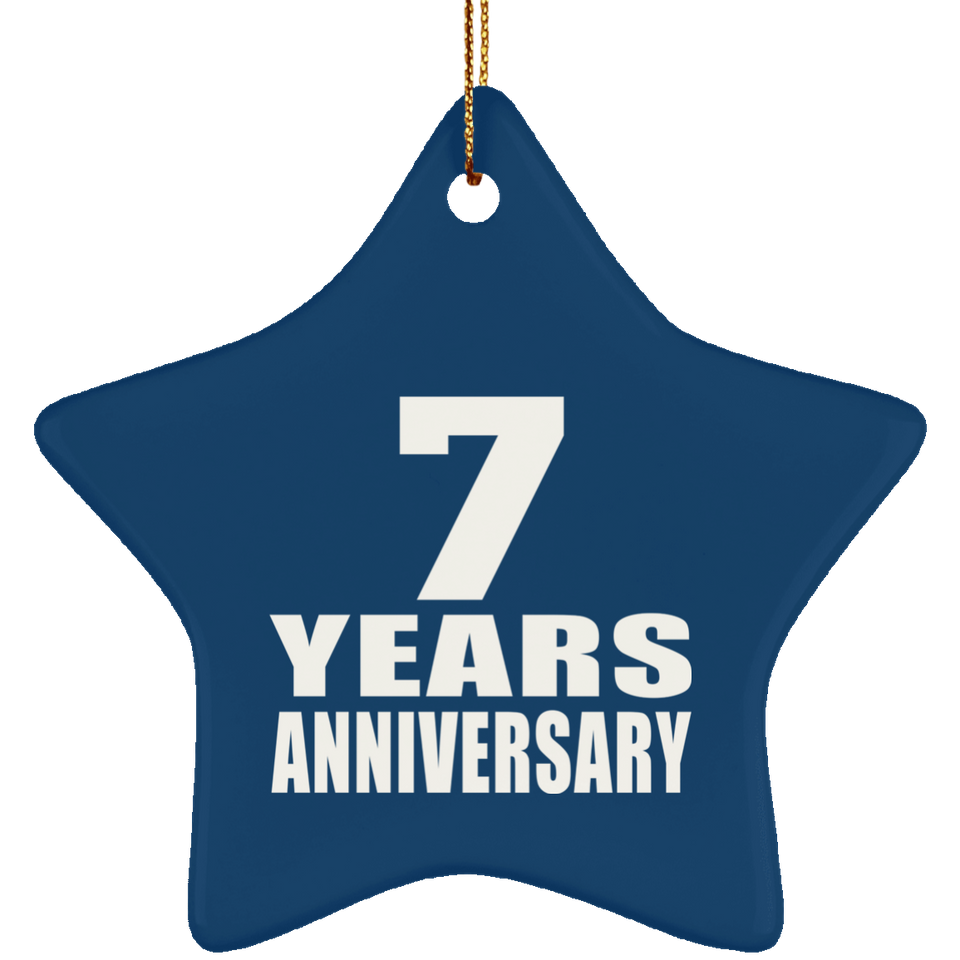 7th Anniversary 7 Years - Star Ornament