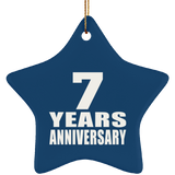 7th Anniversary 7 Years - Star Ornament