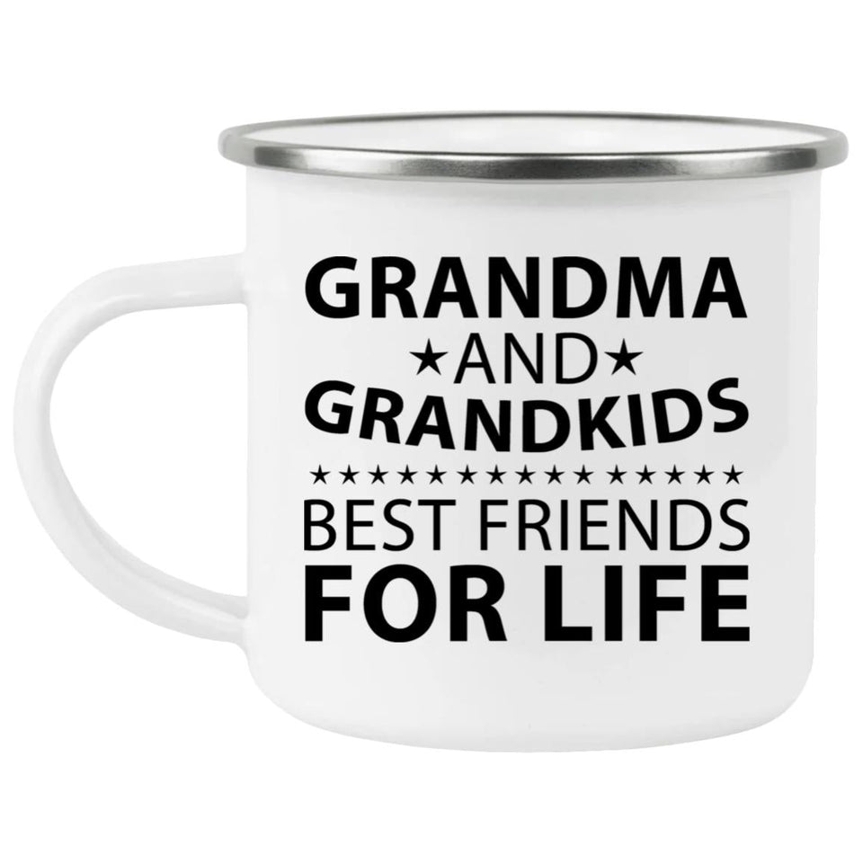 Grandma and Grandkids, Best Friends For Life - 12oz Camping Mug