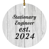 Stationary Engineer Established Est. 2024 - Circle Ornament F