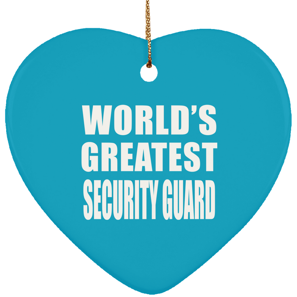 World's Greatest Security Guard - Heart Ornament