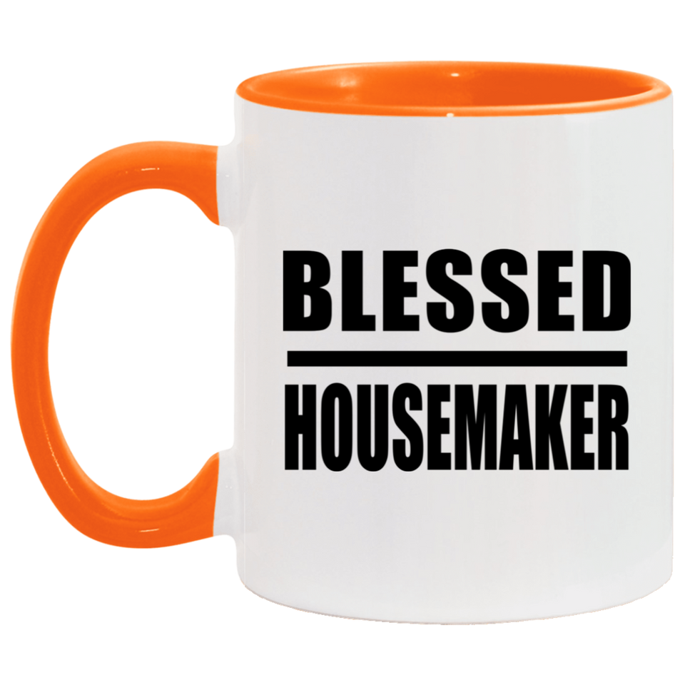 Blessed Housemaker - 11oz Accent Mug Orange