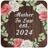 Mother In Law Established Est. 2024 - Drink Coaster A