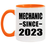 Mechanic Since 2023 - 11oz Accent Mug Orange