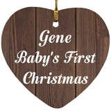Gene Baby's First Christmas - Heart Ornament D