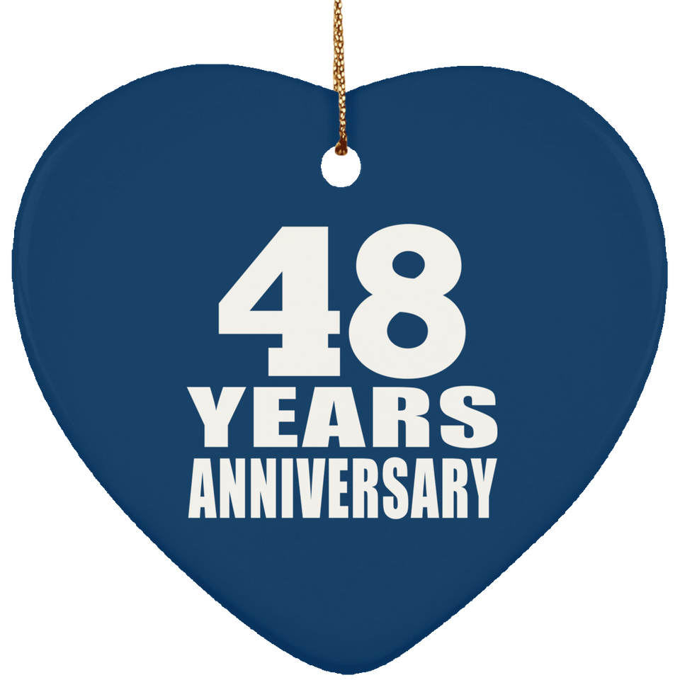 48th Anniversary 48 Years - Heart Ornament