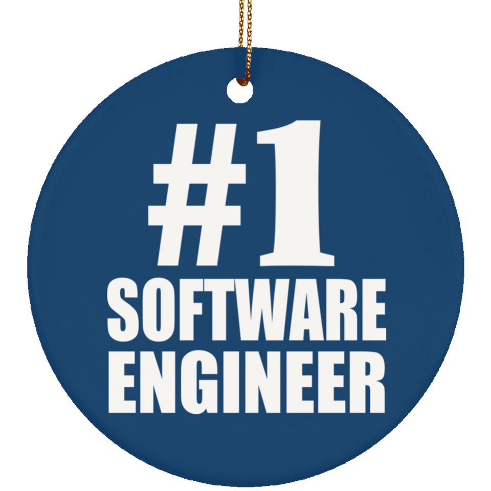 Number One #1 Software Engineer - Circle Ornament