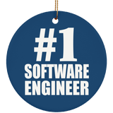Number One #1 Software Engineer - Circle Ornament