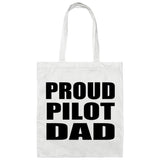 Proud Pilot Dad - Tote Bag White