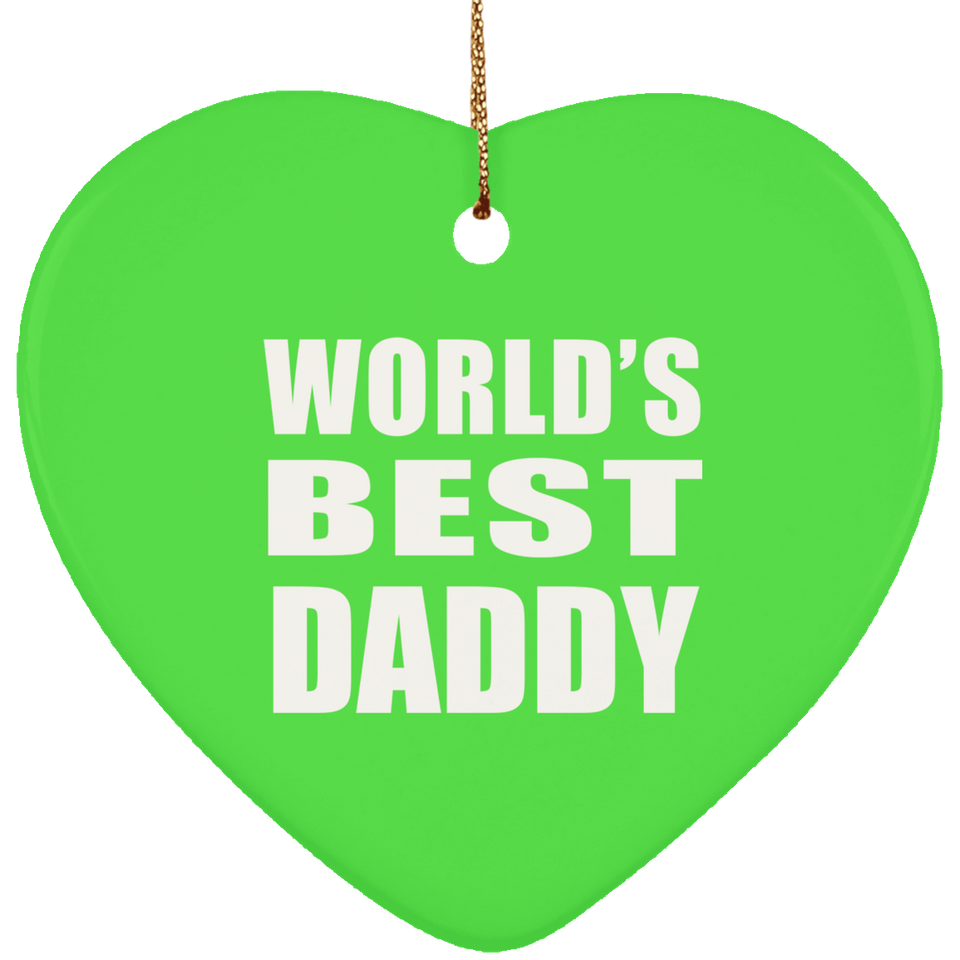 World's Best Daddy - Heart Ornament