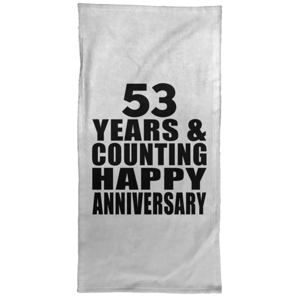 Happy 53rd Anniversary 53 Years & Counting - Hand Towel