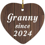 Granny Since 2024 - Heart Ornament D